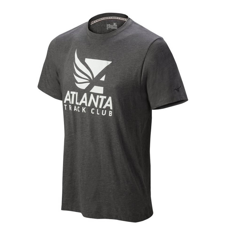 Mens Mizuno Atlanta Track Club 50/50 T-Shirts Grey Philippines (QPHBWA085)